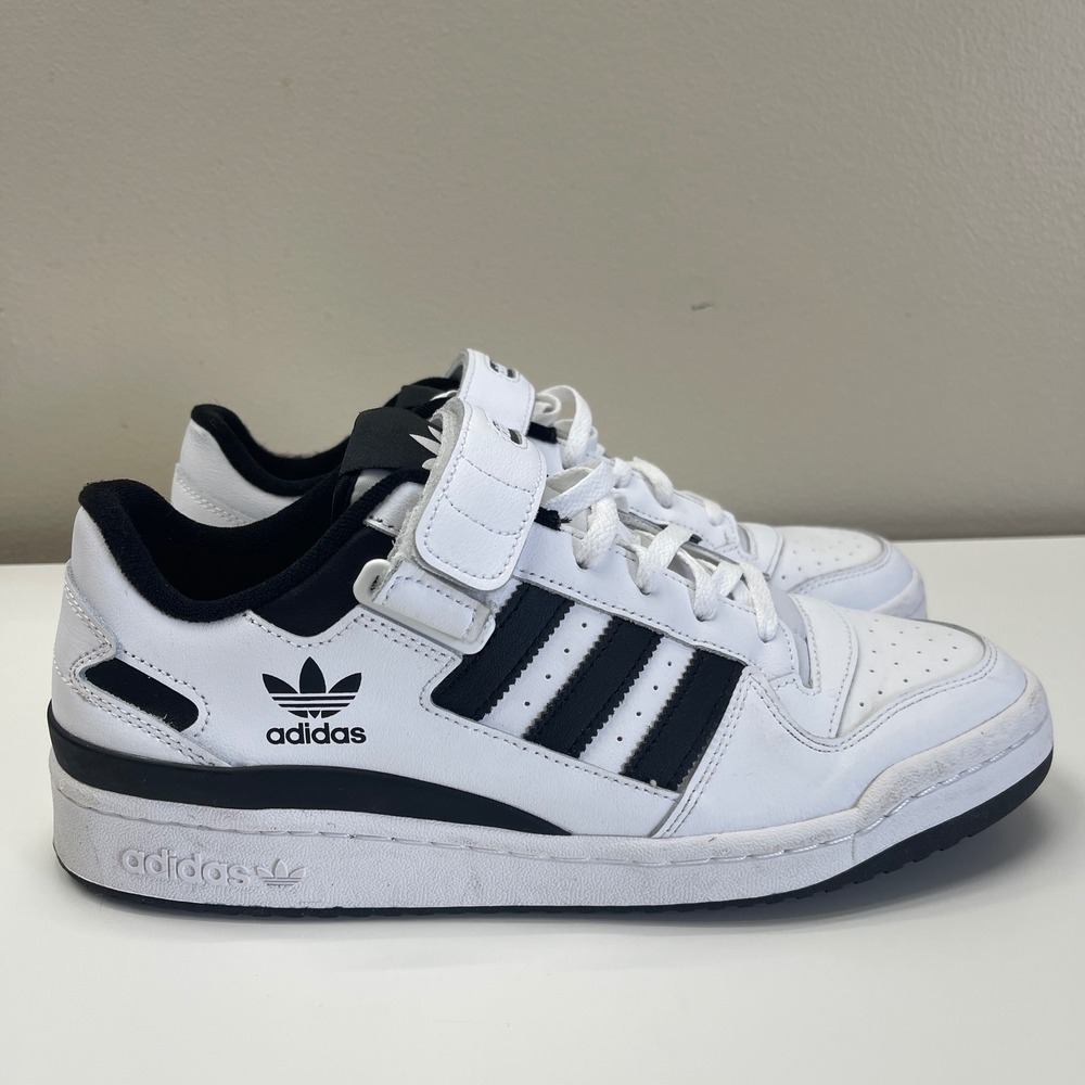 Adidas Forum Low Mens 11.5 White Black FY7757 Retro Basketball Sneakers
